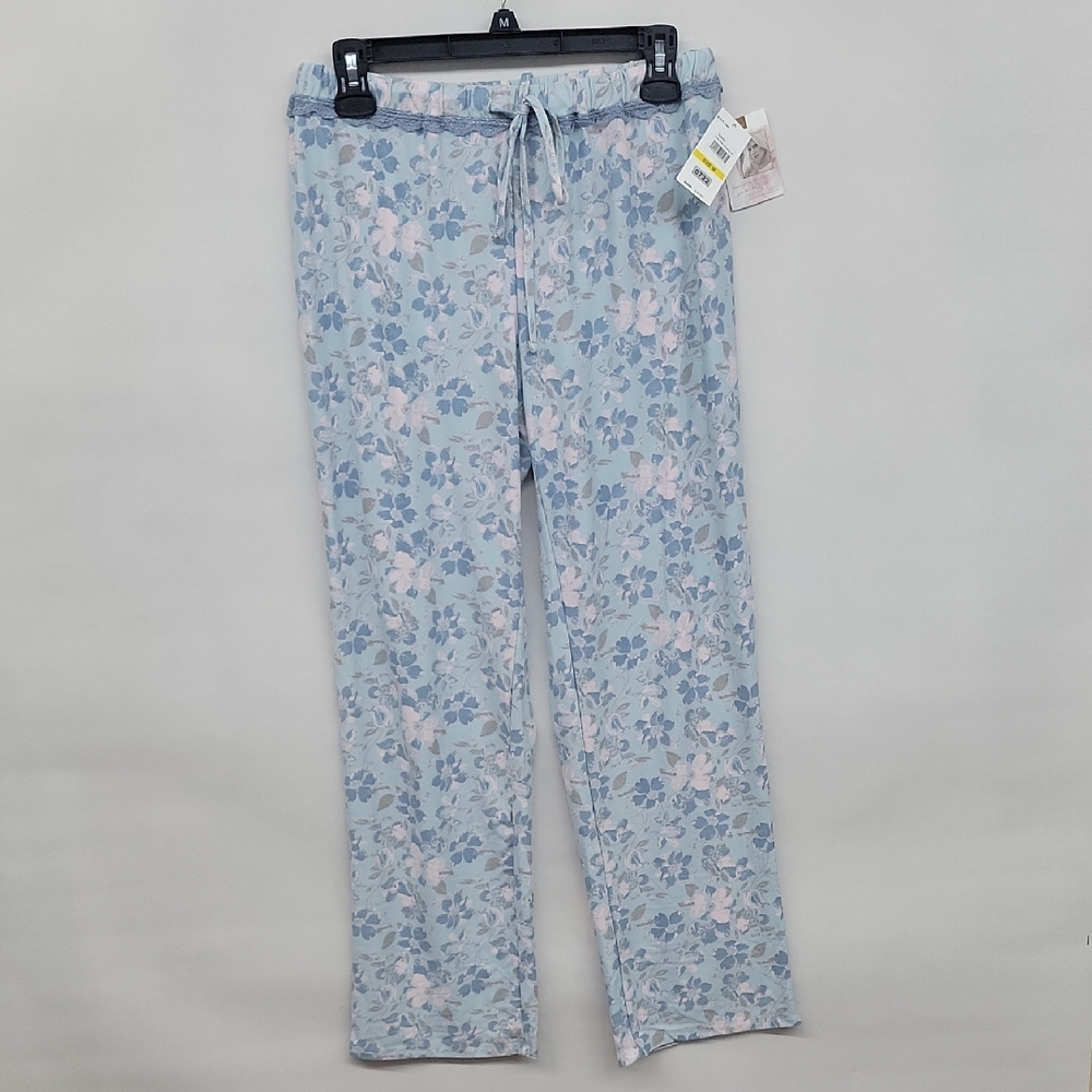 Floral Pajama Pants in Blue and Pink